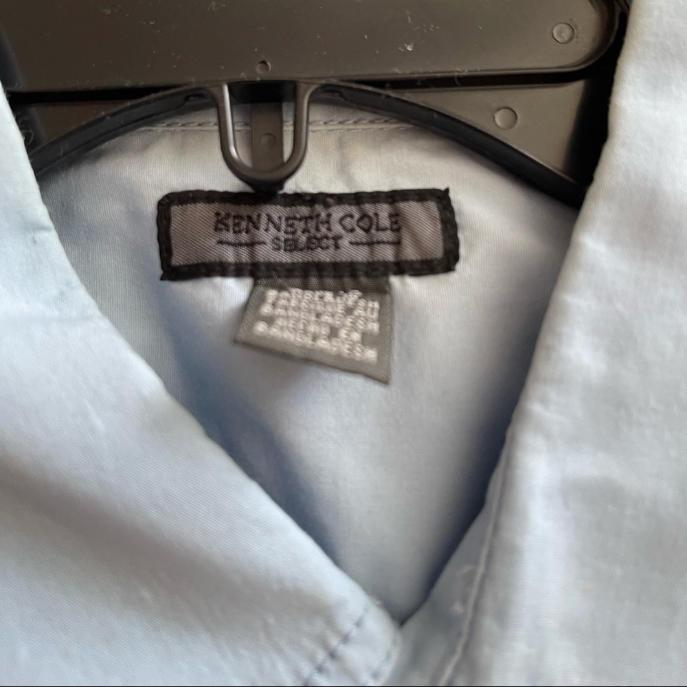 Kenneth Cole Short Sleeves Sky Blu Shirt Very Modern and Casual